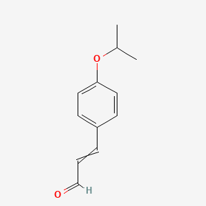 molecular formula C12H14O2 B8340704 3-(4-Propan-2-yloxyphenyl)prop-2-enal 