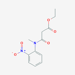 molecular formula C12H14N2O5 B8340708 N-carbethoxy acetyl N-methyl o-nitro aniline 