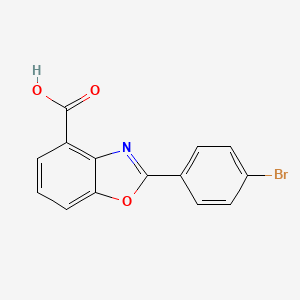 molecular formula C14H8BrNO3 B8340714 2-(4-Bromophenyl)benzo[d]oxazole-4-carboxylic acid 