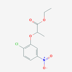 molecular formula C11H12ClNO5 B8340756 Ethyl alpha-(2-chloro-5-nitrophenoxy)propionate 