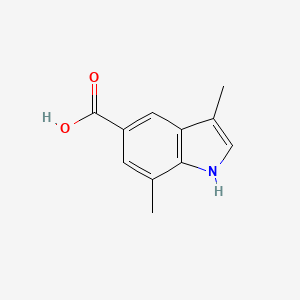 molecular formula C11H11NO2 B8340758 3,7-Dimethyl-1H-indole-5-carboxylic acid 