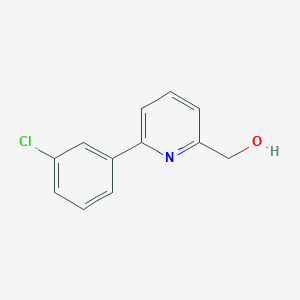 molecular formula C12H10ClNO B8340812 [6-(3-Chloro-phenyl)-pyridin-2-yl]-methanol 