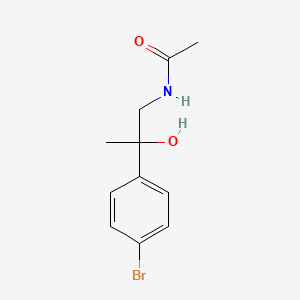 molecular formula C11H14BrNO2 B8340815 N-[2-(4-Bromo-phenyl)-2-hydroxy-propyl]-acetamide 