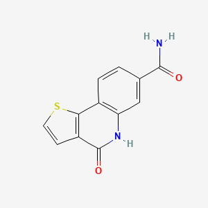 molecular formula C12H8N2O2S B8340820 4-Oxo-4,5-dihydrothieno[3,2-c]quinoline-7-carboxamide 