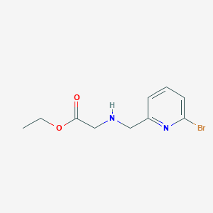 molecular formula C10H13BrN2O2 B8340834 Ethyl N-[(6-bromopyridin-2-yl)methyl]glycinate 