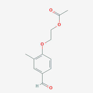 molecular formula C12H14O4 B8340840 4-(2-Acetoxy-ethoxy)-3-methylbenzaldehyde 