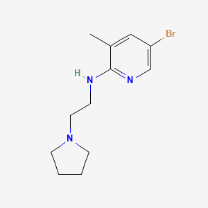 molecular formula C12H18BrN3 B8340920 (5-Bromo-3-methyl-pyridin-2-yl)-(2-pyrrolidin-1-yl-ethyl)-amine 