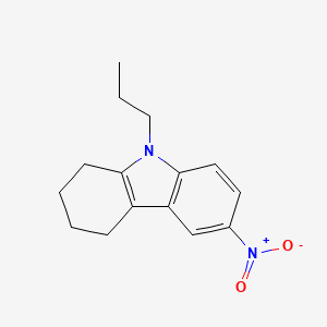 molecular formula C15H18N2O2 B8340925 6-nitro-9-propyl-2,3,4,9-tetrahydro-1H-carbazole 