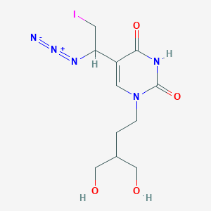 1-[3,3-Bis(hydroxymethyl)propyl]-5-(1-azido-2-iodoethyl)uracil