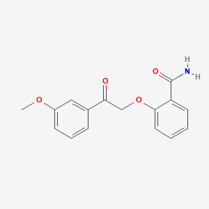 molecular formula C16H15NO4 B8340953 2-[2-(3-Methoxy-phenyl)-2-oxo-ethoxy]-benzamide 