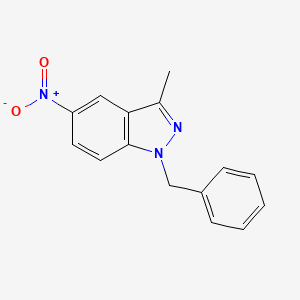 molecular formula C15H13N3O2 B8340963 1-Benzyl-3-methyl-5-nitroindazole 