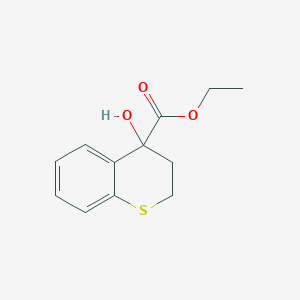 molecular formula C12H14O3S B8340978 ethyl 3,4-dihydro-4-hydroxy-2H-1-benzothiopyran-4-carboxylate 