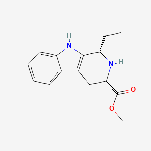 molecular formula C15H18N2O2 B8340988 1alpha-Ethyl-1,2,3,4-tetrahydro-beta-carboline-3alpha-carboxylic acid methyl ester 