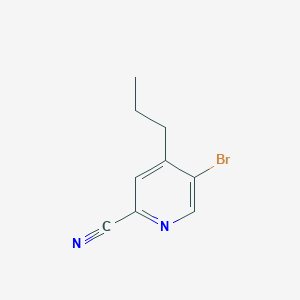 molecular formula C9H9BrN2 B8340993 5-Bromo-4-propylpicolinonitrile 