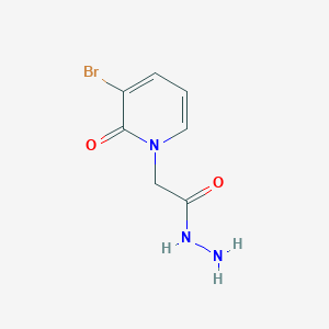 molecular formula C7H8BrN3O2 B8341001 (3-Bromo-2-oxo-2H-pyridin-1-yl)-acetic acid hydrazide 