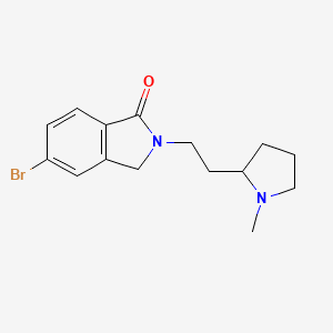 molecular formula C15H19BrN2O B8341106 5-Bromo-2-[2-(1-methylpyrrolidin-2-yl)ethyl]isoindolin-1-one 