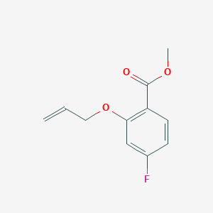 molecular formula C11H11FO3 B8341129 Methyl 2-(allyloxy)-4-fluorobenzoate 