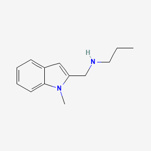molecular formula C13H18N2 B8341160 1-Methyl-2-(propylaminomethyl)-1H-indole CAS No. 335033-80-2
