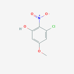 molecular formula C7H6ClNO4 B8341161 3-Chloro-5-methoxy-2-nitrophenol 
