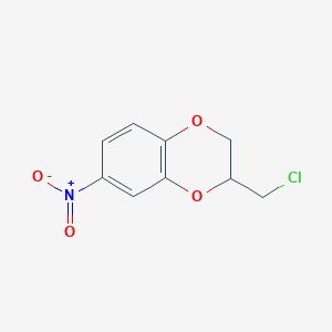molecular formula C9H8ClNO4 B8341168 2-chloromethyl 7-nitro 2,3-dihydro [4H] 1,4-benzodioxin 