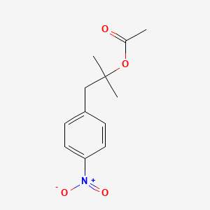 molecular formula C12H15NO4 B8341192 1,1-Dimethyl-2-(4-nitrophenyl)ethyl acetate 