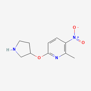 2-Methyl-3-nitro-6-(pyrrolidin-3-yloxy)pyridine