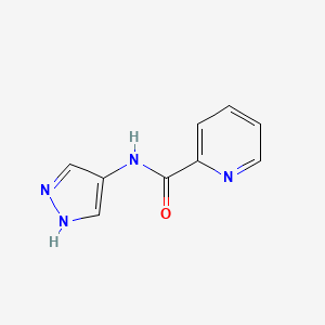 molecular formula C9H8N4O B8341252 N-(1H-pyrazol-4-yl)picolinamide 