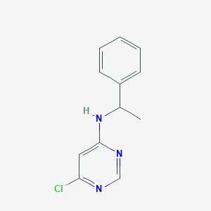 molecular formula C12H12ClN3 B8341280 6-chloro-N-(1-phenylethyl)pyrimidin-4-amine 
