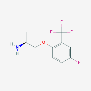molecular formula C10H11F4NO B8341298 (2S)-1-[4-fluoro-2-(trifluoromethyl)phenoxy]propan-2-amine 