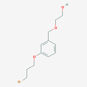 molecular formula C12H17BrO3 B8341319 2-(3-(3-Bromopropoxy)benzyloxy)ethanol 