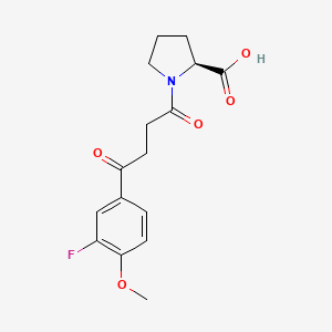 molecular formula C16H18FNO5 B8341336 1-[3-(3-fluoro-4-methoxybenzoyl)propionyl]-L-proline 