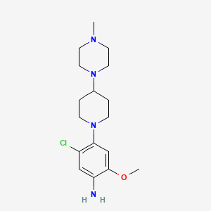 molecular formula C17H27ClN4O B8341344 5-Chloro-2-methoxy-4-[4-(4-methylpiperazin-1-yl)piperidin-1-yl]aniline 