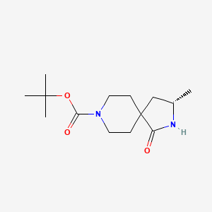 molecular formula C14H24N2O3 B8341385 (S)-tert-Butyl 3-methyl-1-oxo-2,8-diazaspiro[4.5]decane-8-carboxylate 