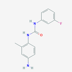 molecular formula C14H14FN3O B8341418 1-(4-Amino-2-methylphenyl)-3-(3-fluorophenyl)urea 