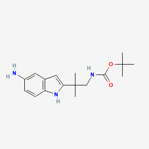 tert-butyl 2-(5-amino-1H-indol-2-yl)-2-methylpropylcarbamate