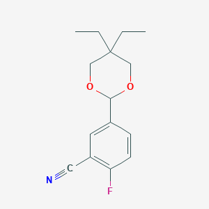 5-(5,5-Diethyl-1,3-dioxan-2-yl)-2-fluorobenzenecarbonitrile