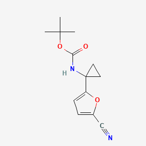 [1-(5-Cyano-furan-2-yl)-cyclopropyl]-carbamic acid tert-butyl ester