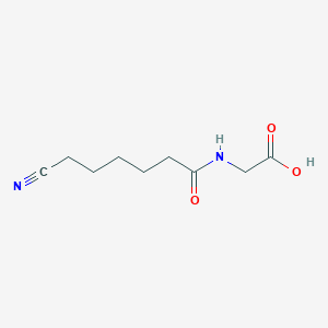 molecular formula C9H14N2O3 B8341488 N-(6-cyanohexanoyl)-glycine 