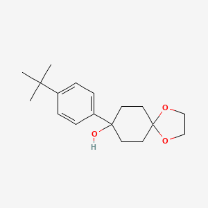 molecular formula C18H26O3 B8341502 8-[4-(Tert-butyl)phenyl]-1,4-dioxaspiro[4.5]decan-8-ol 