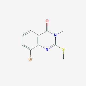 molecular formula C10H9BrN2OS B8341512 8-bromo-3-methyl-2-(methylthio)quinazolin-4(3H)-one 