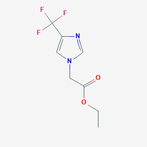 molecular formula C8H9F3N2O2 B8341519 [4-(Trifluoromethyl)-1H-imidazol-1-yl]acetic acid ethyl ester 