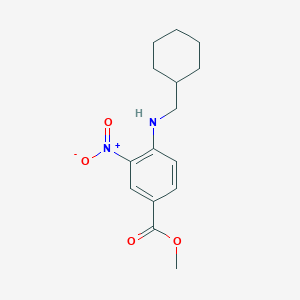 molecular formula C15H20N2O4 B8341570 Methyl 4-[(cyclohexylmethyl)amino]-3-nitrobenzoate 