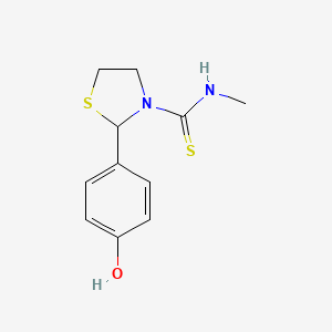 N-methyl-2-(4-hydroxyphenyl)thiazolidine-3-carbothioamide
