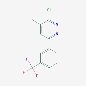 molecular formula C12H8ClF3N2 B8341602 3-Chloro-4-methyl-6-(3-trifluoromethyl-phenyl)-pyridazine 