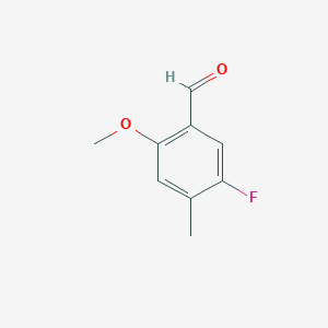 molecular formula C9H9FO2 B8341626 5-Fluoro-2-methoxy-4-methylbenzaldehyde 