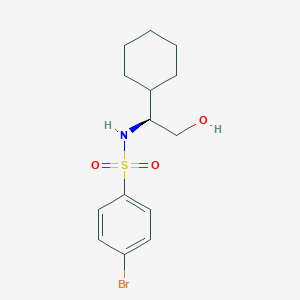 molecular formula C14H20BrNO3S B8341632 4-Bromo-N-[(1S)-1-cyclohexyl-2-hydroxyethyl]benzenesulfonamide 
