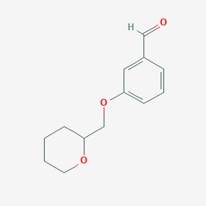 molecular formula C13H16O3 B8341678 3-(Oxan-2-ylmethoxy)benzaldehyde 