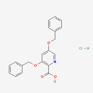 molecular formula C20H18ClNO4 B8341682 3,5-Bis(benzyloxy)picolinic acid hydrochloride 