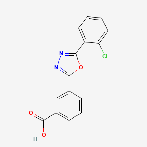 molecular formula C15H9ClN2O3 B8341731 3-[5-(2-Chlorophenyl)-[1,3,4]oxadiazole-2-yl]-benzoic acid 