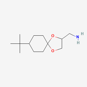 molecular formula C13H25NO2 B8341737 8-t-Butyl-2-aminomethyl-1,4-dioxaspiro(4,5)decane 